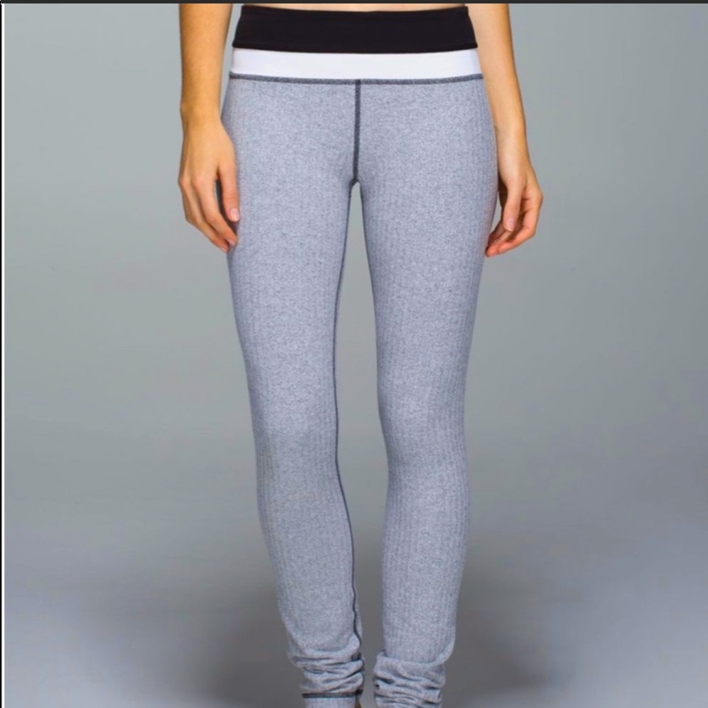 Lululemon Skinny Groove Pant Full-On Luon Heathered Herringbone Size 4